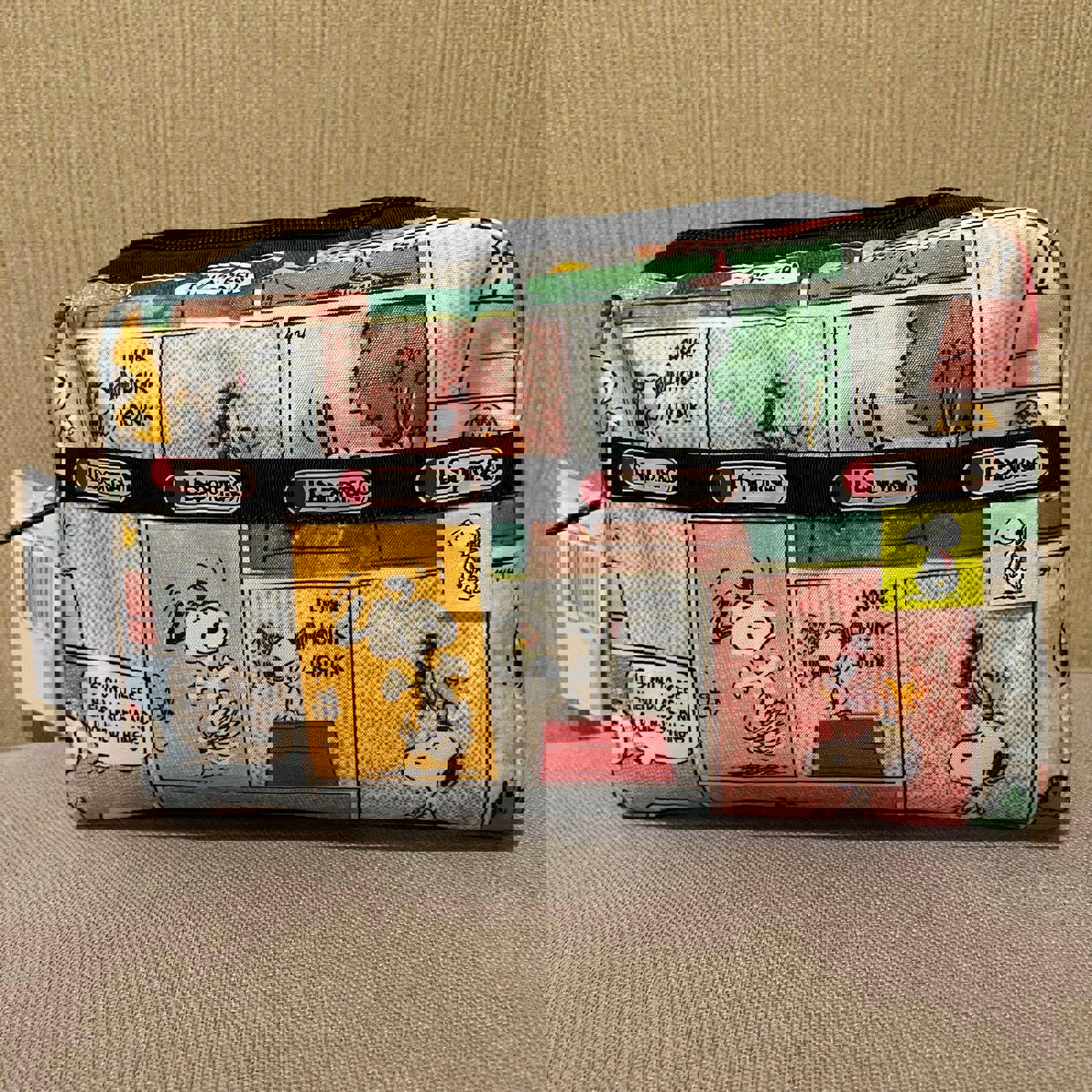 Lesportsac Snoopy Extra Large Rectangular Cosmetic Bag NWT