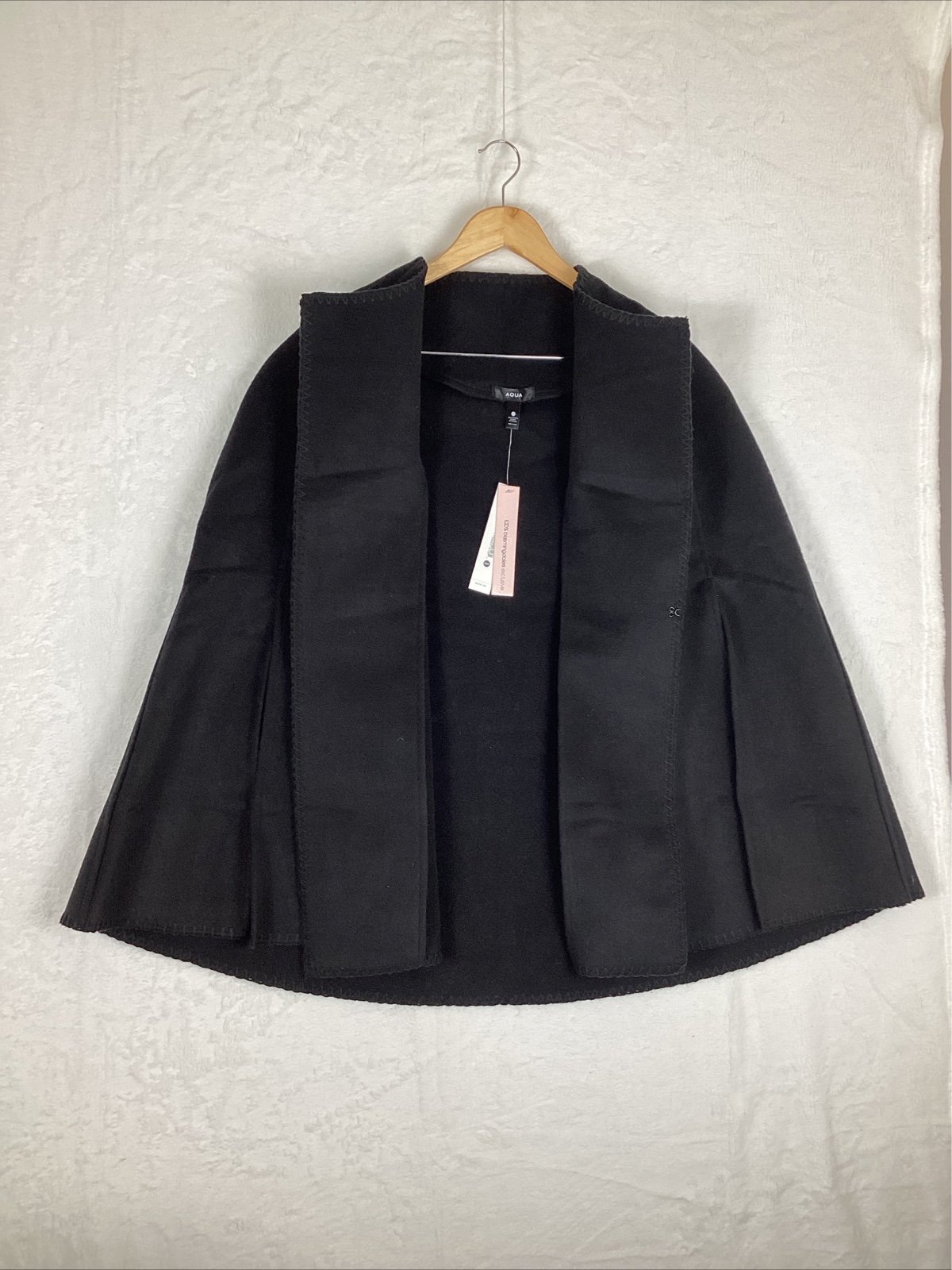 AQUA WOMEN PONCHO BLACK ONE SIZE