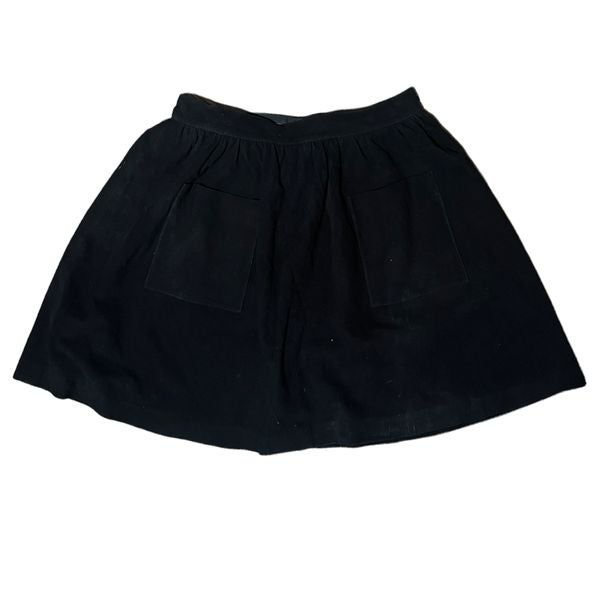 Loeffler Randall Suede and Silk Mini-Skirt