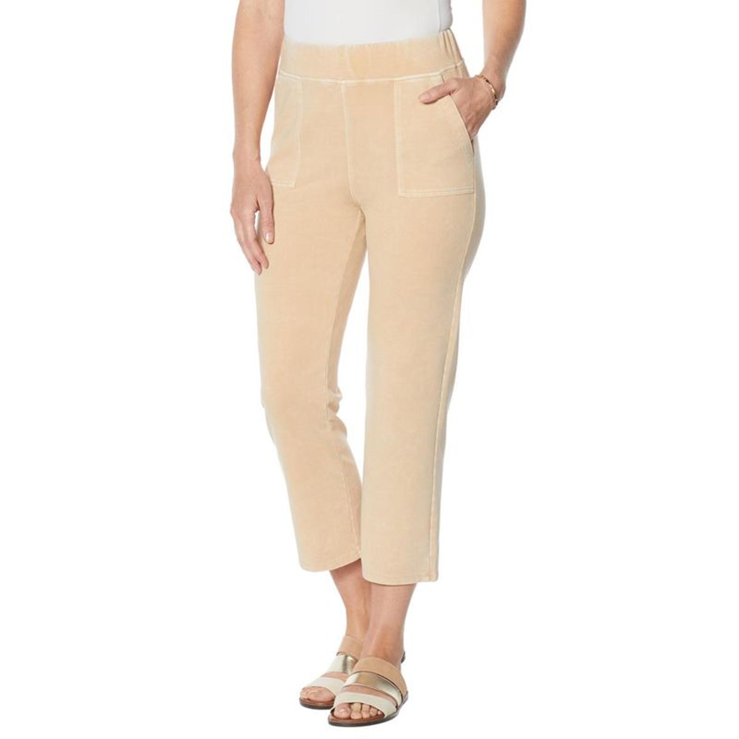 DG2 by Diane Gilman "DG Downtime" Kick Flare Crop Lounge Pant Size LT