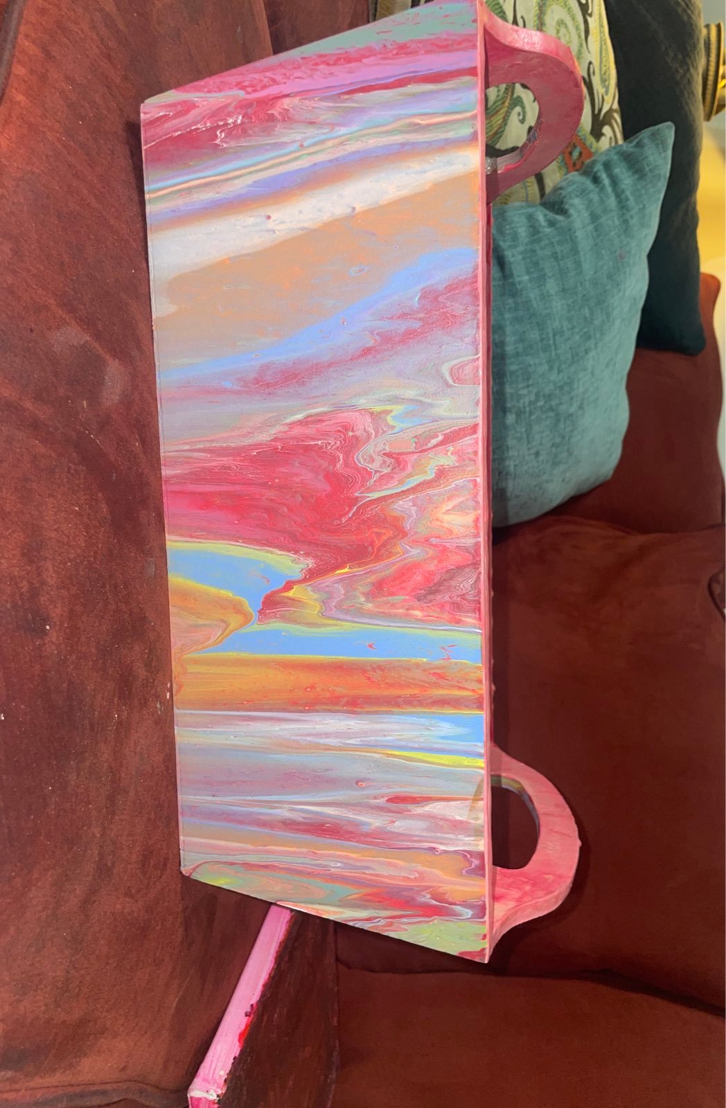 Paint poured smalk/medium basket: