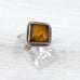 Sterling Silver Natural Amber Ring Size