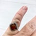 Sterling Silver Natural Amber Ring Size