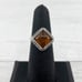 Sterling Silver Natural Amber Ring Size
