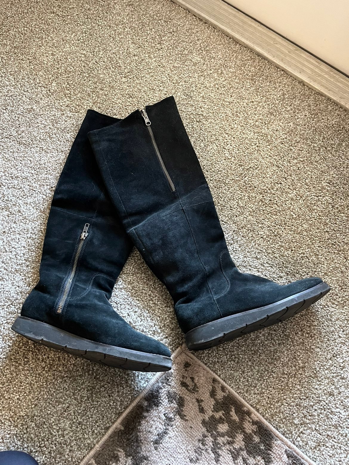 Johnston and murphy genuine suede leather converitble over the knee boots