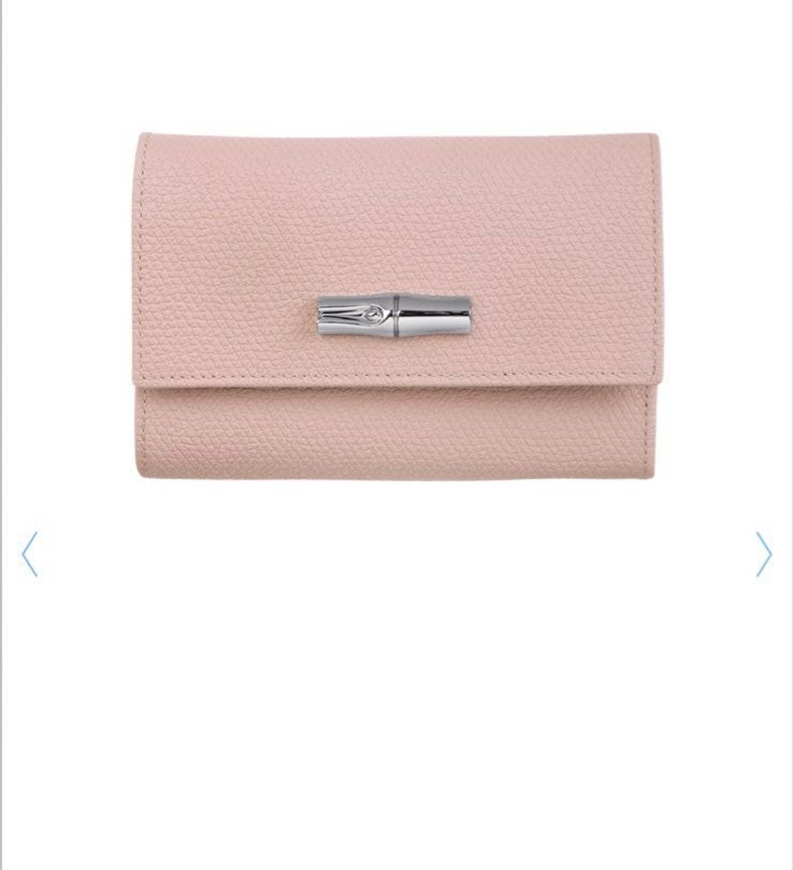 Compact wallet - Pink Leather