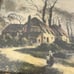 Vintage Cottage Landscape Wall Hanging | Gallery Wall