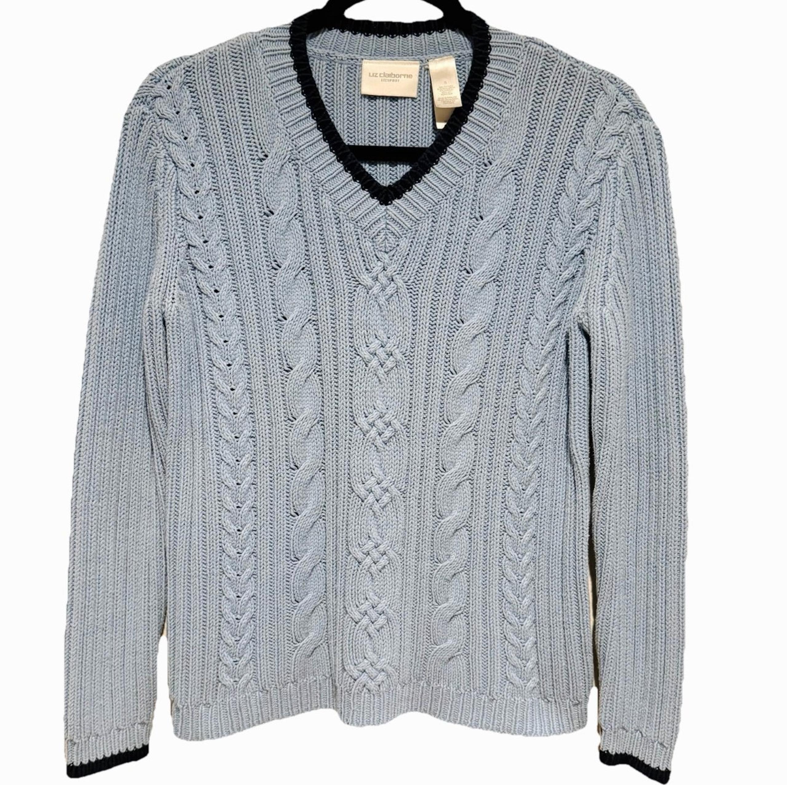 Vintage x Liz Claiborne Liz Sport Cable Knit Sweater, Size S