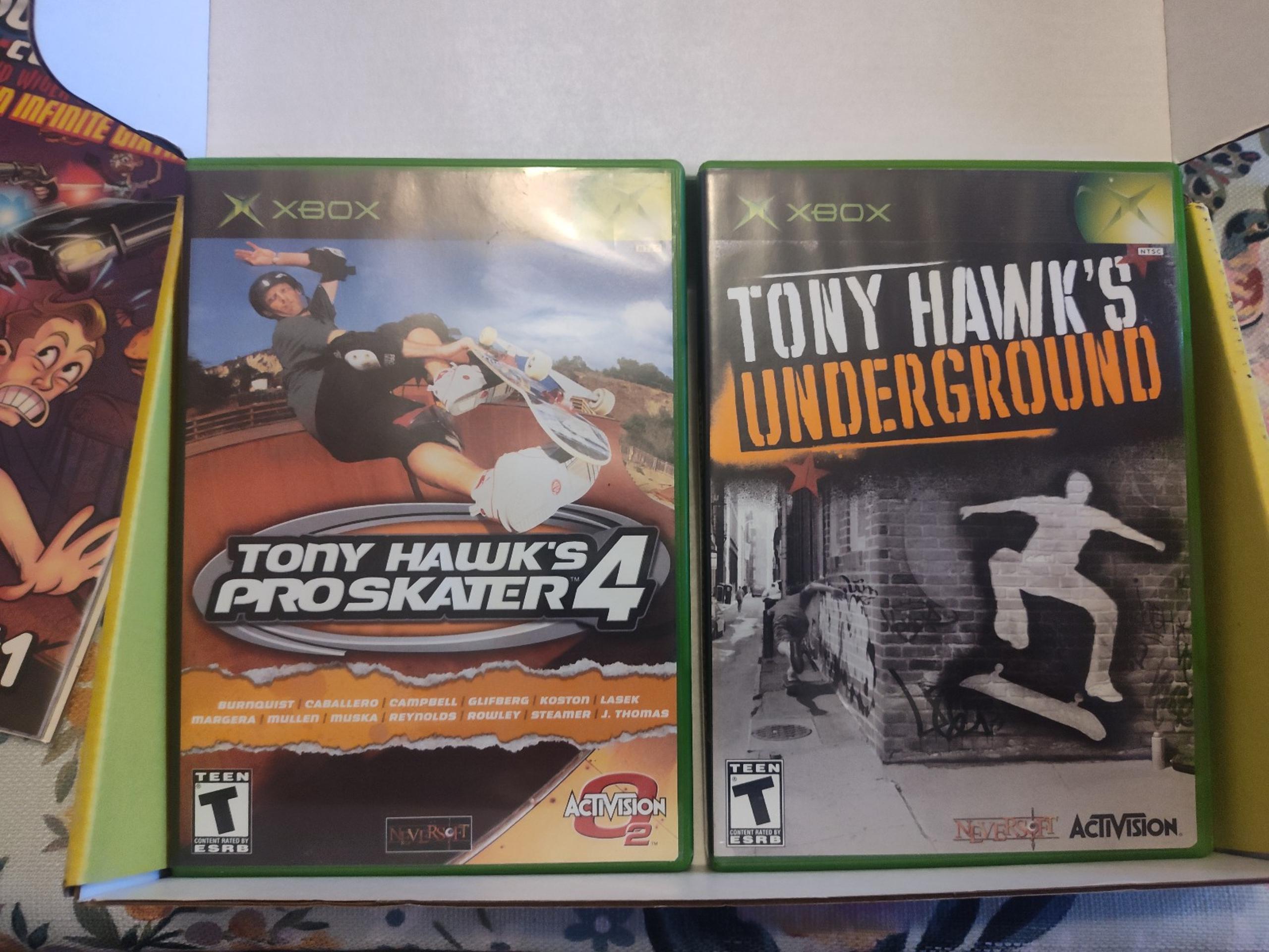 Tony hawk pro skater 4 and underground Xbox