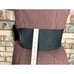 elastic belt chunky genuine leather black 1980s