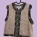 earth tone floral vintage 90s knit sweater vest