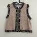 earth tone floral vintage 90s knit sweater vest