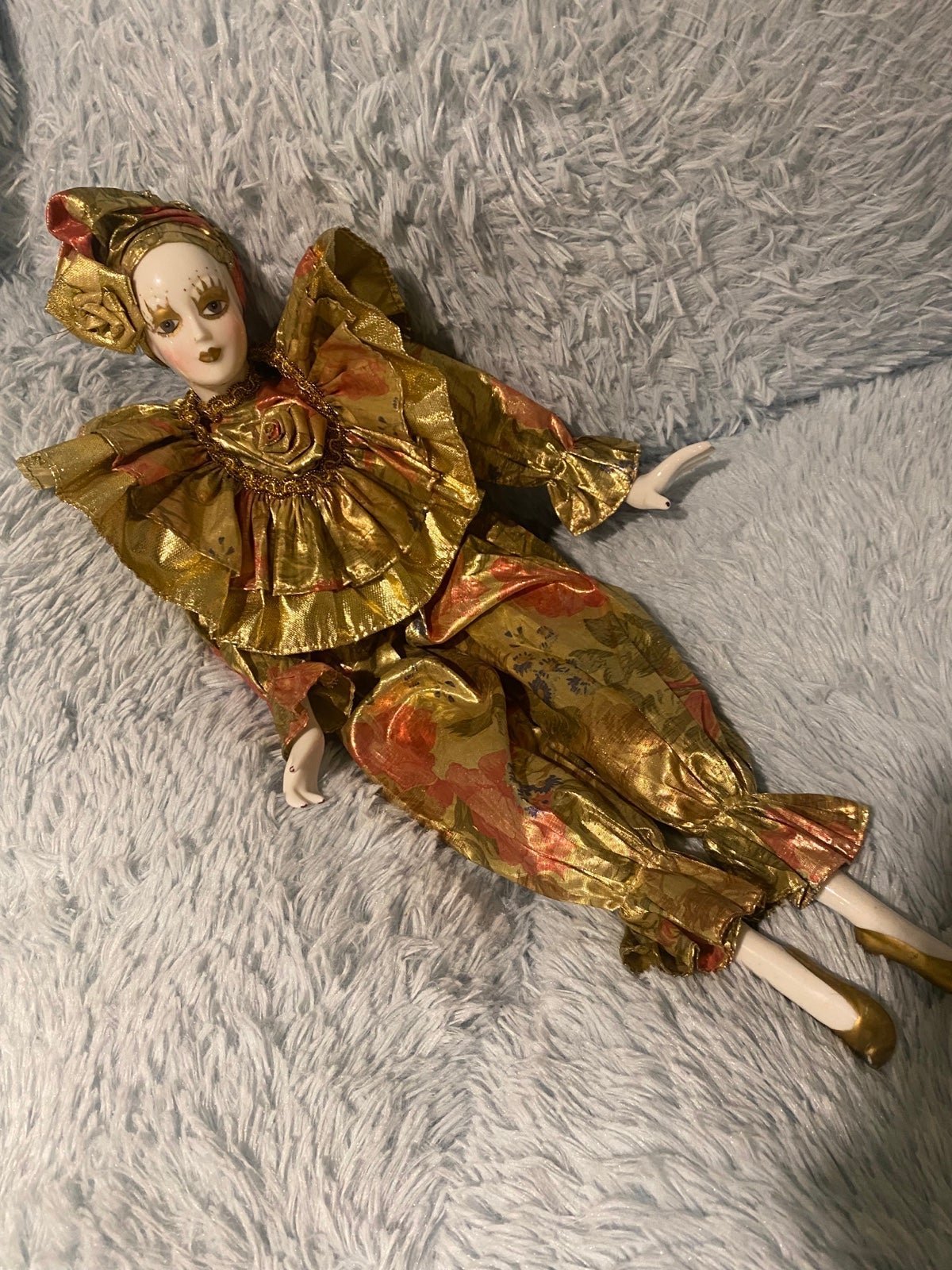 Aahana ~Haunted doll ~ Harlequin 17” French Mime Jester~Money Attracting