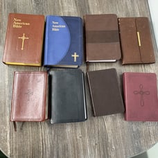 Lot Of 8 Holy Bibles Compact Personal Size NAB ESV NIV NKJV HCSB KJV