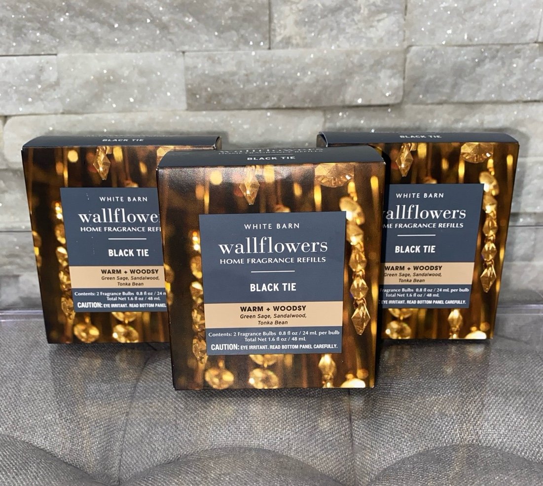 Bath & Body Works Black Tie Wallflower Refill X6 Bundle