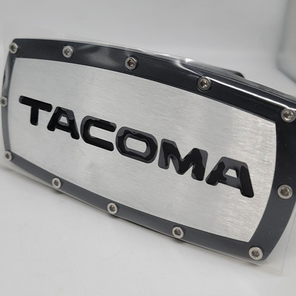 New TACOMA Black Tow Hitch Cover Plug Cap 2 Trailer Receiver Engraved Billet