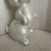 Vintage 70s 1976 Pearlized Ceramic Bunny Rabbit Woodland Critter 15” Tall Pink E