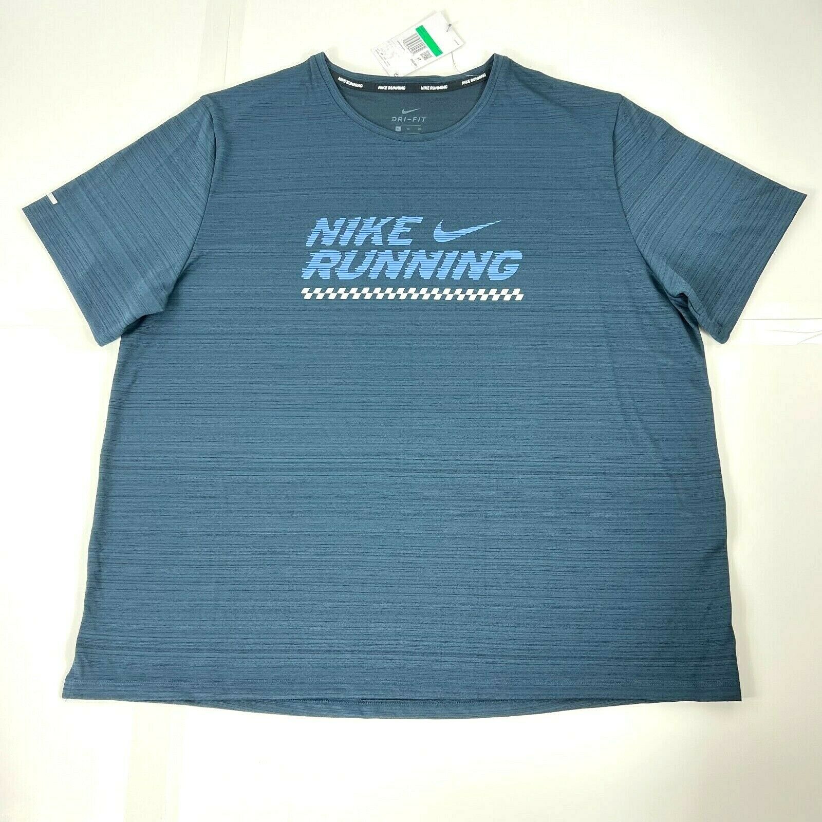 NIKE Men’s Miler Running Dri-Fit Standard Fit T Shirt Navy Sz XL DJ0590-458 NEW