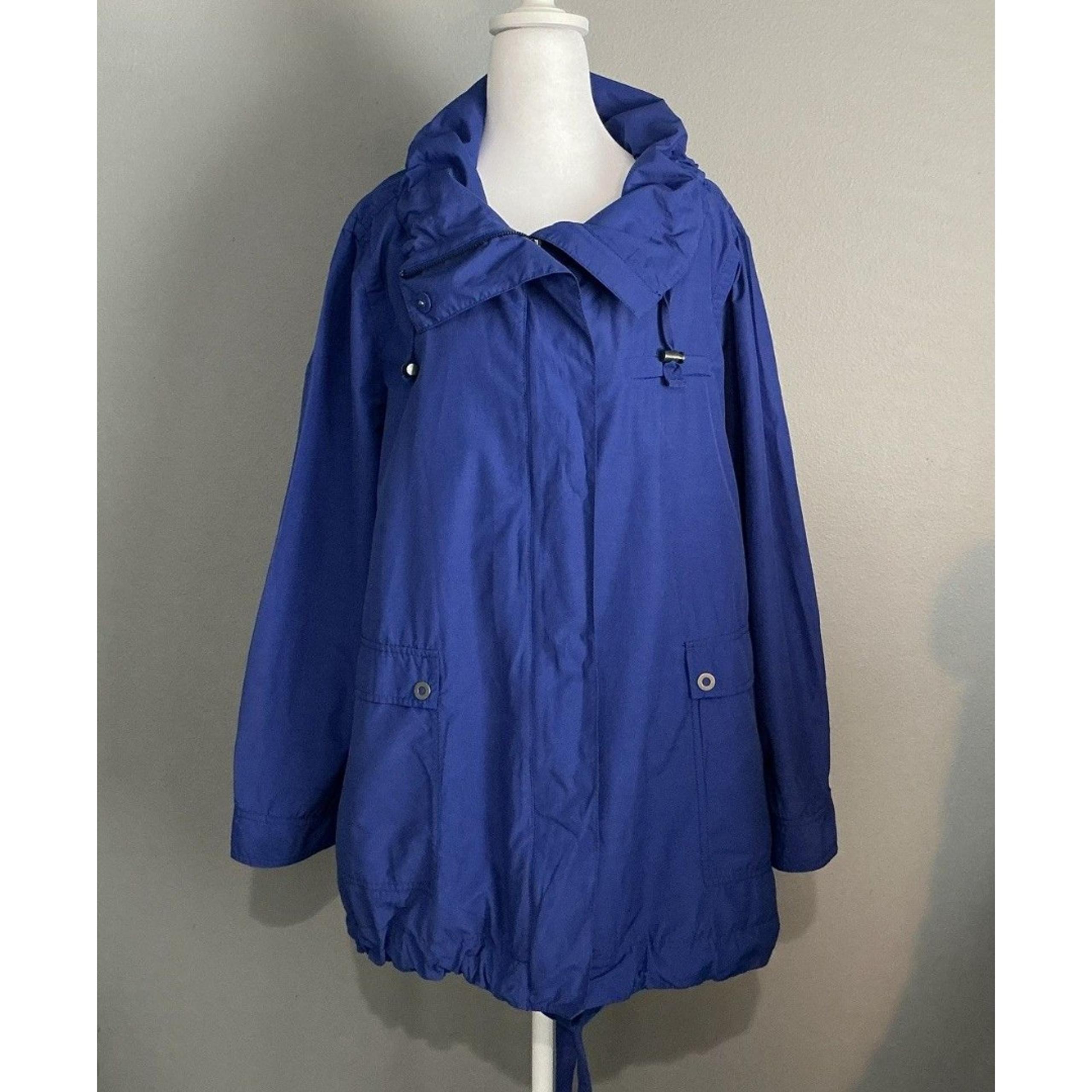 Eileen Fisher Jacket Windbreaker Weather Resistant Anorak Purple Women’s Large