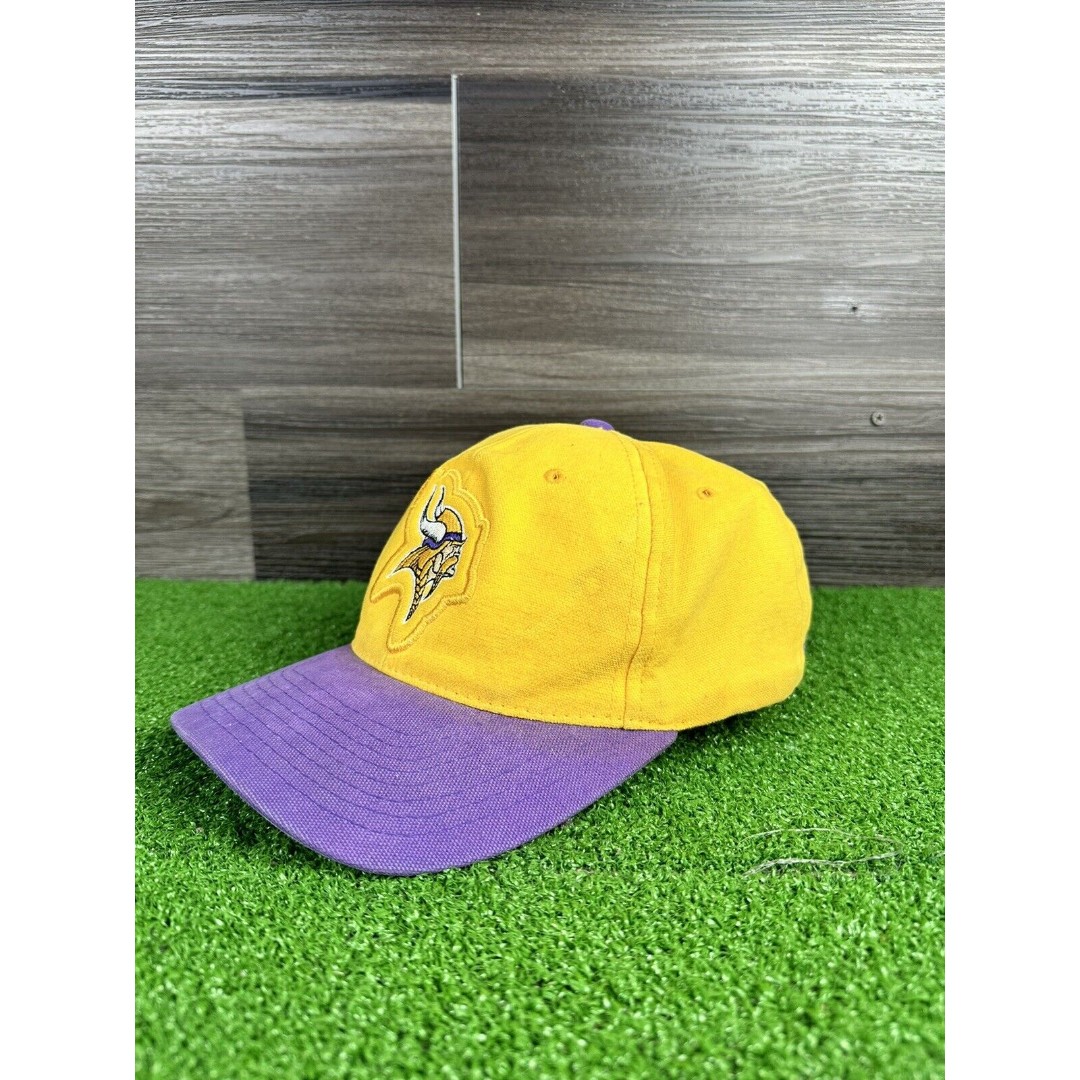 Vtg. Starter NFL Pro Line The Right Hat Minnesota Vikings Strapback Hat Yellow