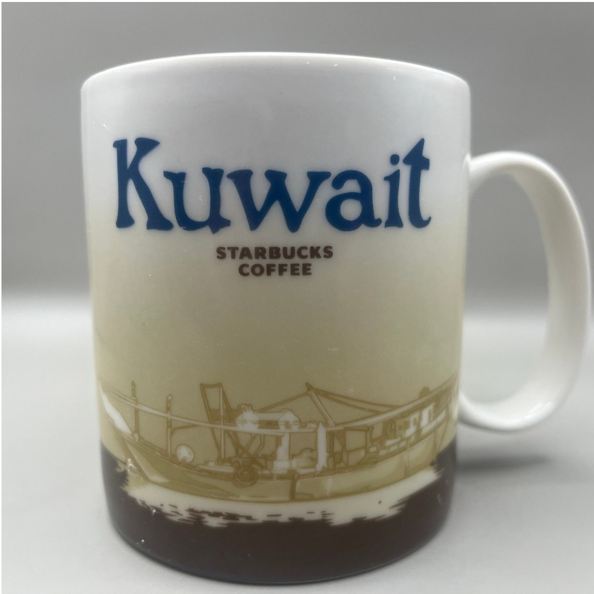 Starbucks Mug Kuwait 2014 Global Icon Collector Series Boat Skyline
