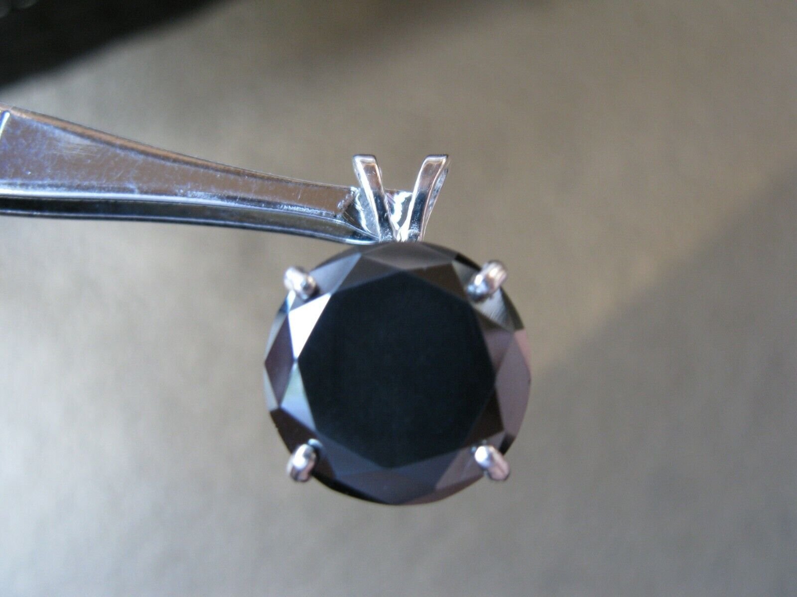 11.40ct BLACK DIAMOND NECKLACE *CERTIFICATE OF AUTHENTICITY* FREE DIAMOND TESTER