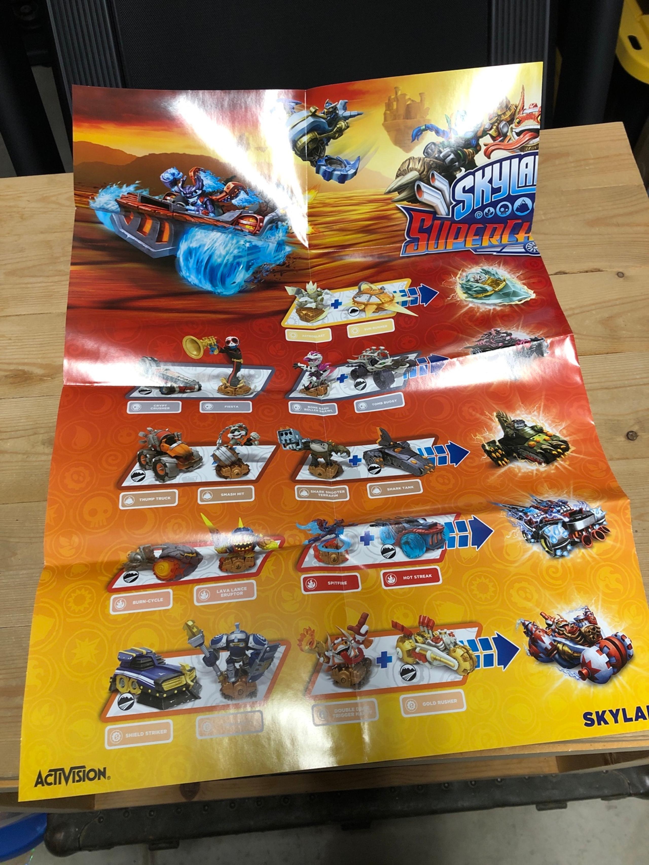Skylanders SuperChargers Character Poster - Activision 2015 Good Condition