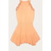 Ramy Brook Medium Rowan Dress Peach Halter Beaded Eyelet Design Mini Dress NWT
