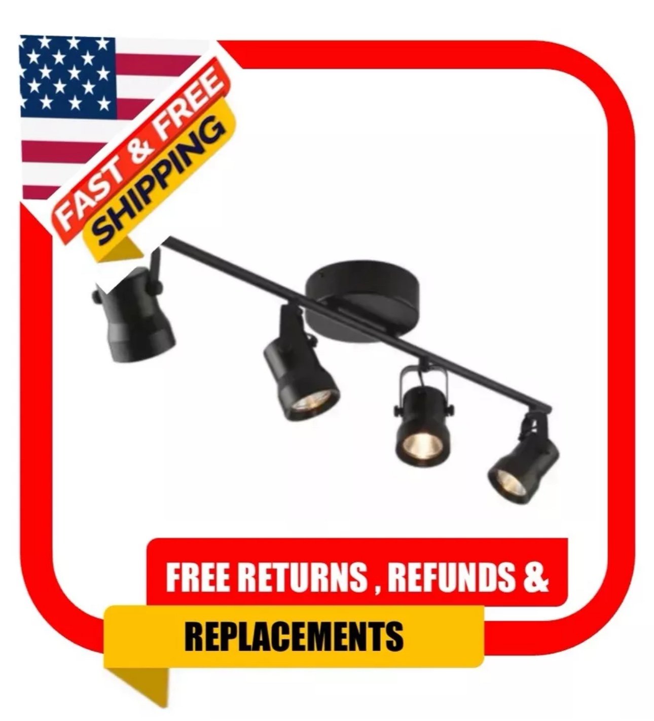 Stage Lighting Track Kit 2 ft. 4-Light Bronze LED Fixed