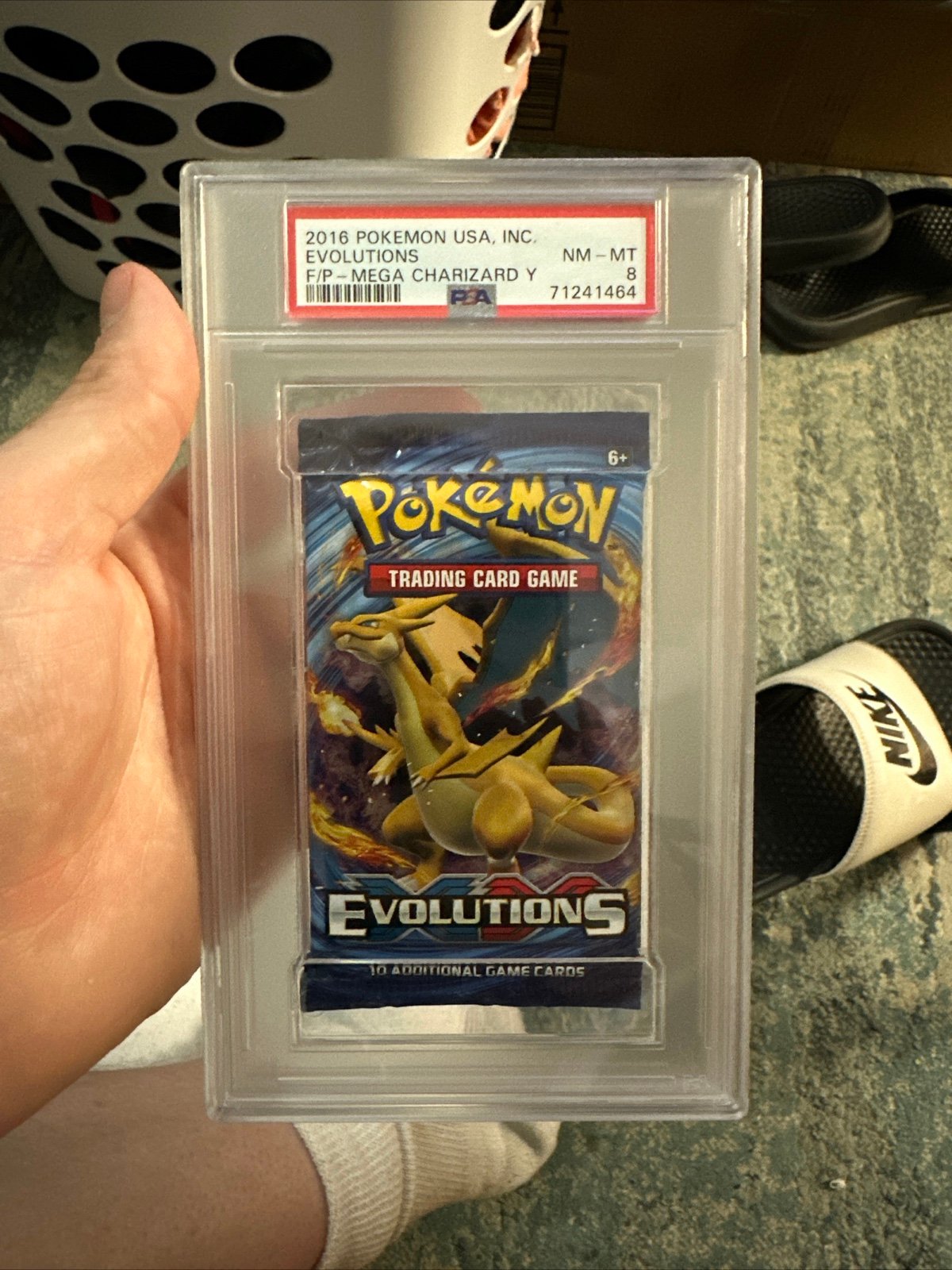 PSA 8 NM - MT Pokemon XY Evolutions Foil Pack - Mega Charizard Y Artwork Booster