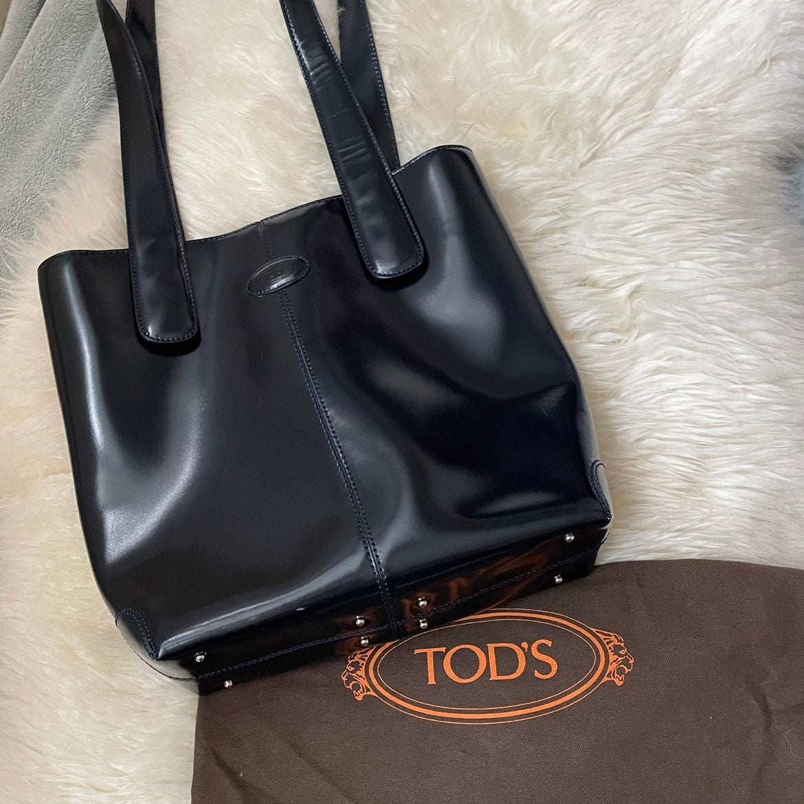 Tods Vintage leather tote bag