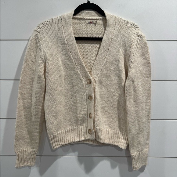 Faherty cream cuddle cardigan