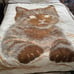 Vintage Kitten Cat Large Retro Reversible Brown Acrylic Blanket 60x79