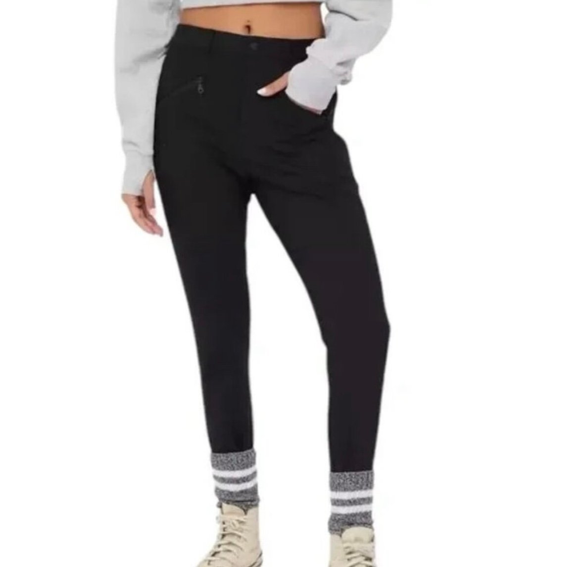 NWT Aerie Offline Chillside Collection Stirrup Ski Pants Black Size Medium
