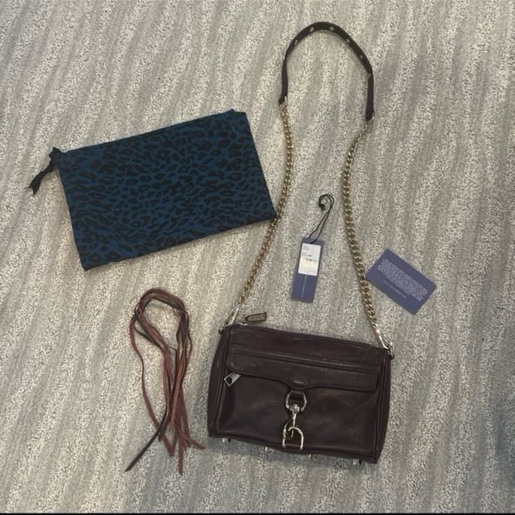 Rebecca Minkoff Vintage Mini Mac Black Cherry Crossbody Bag