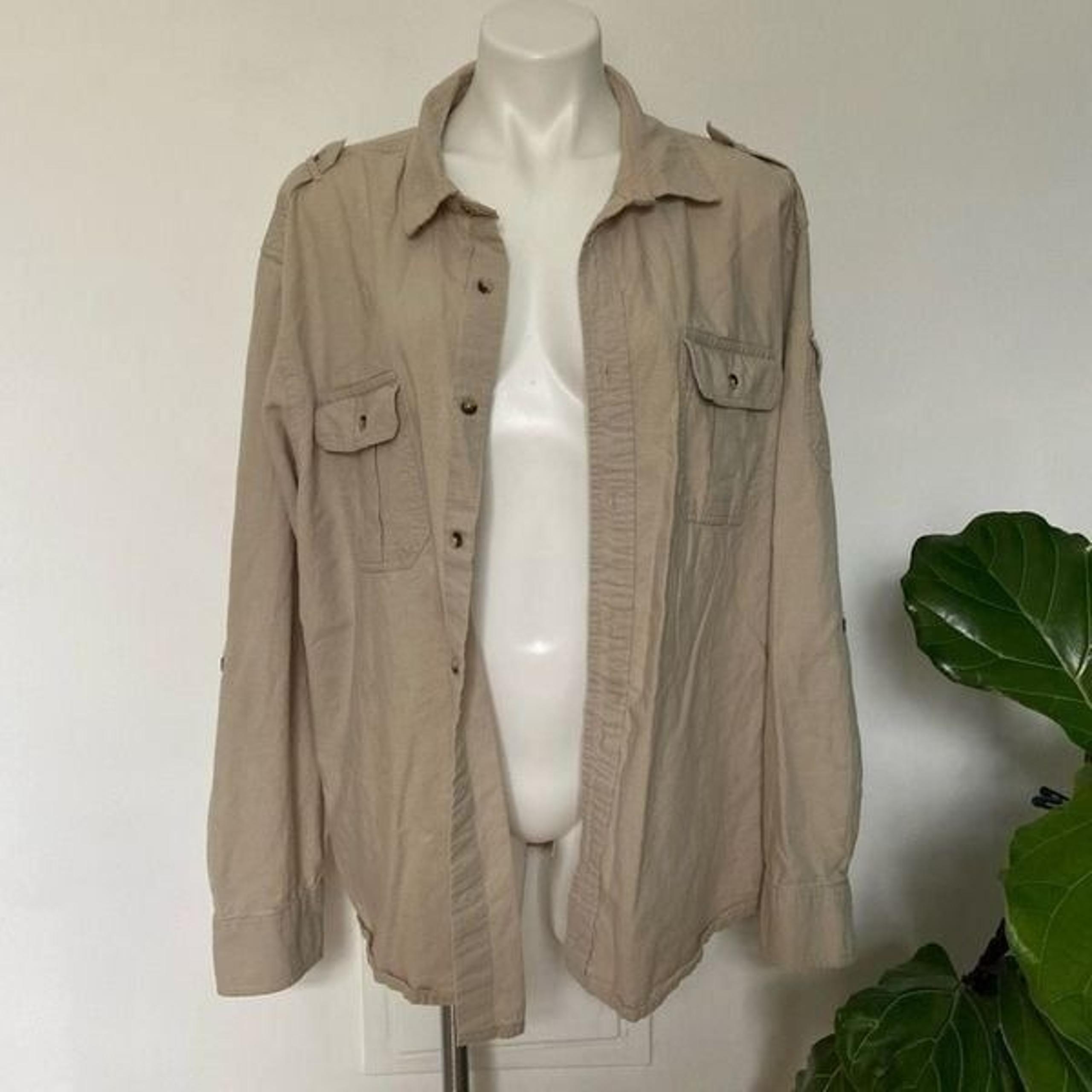 Oversized Cargo Cotton Button Down - Scandia Woods
