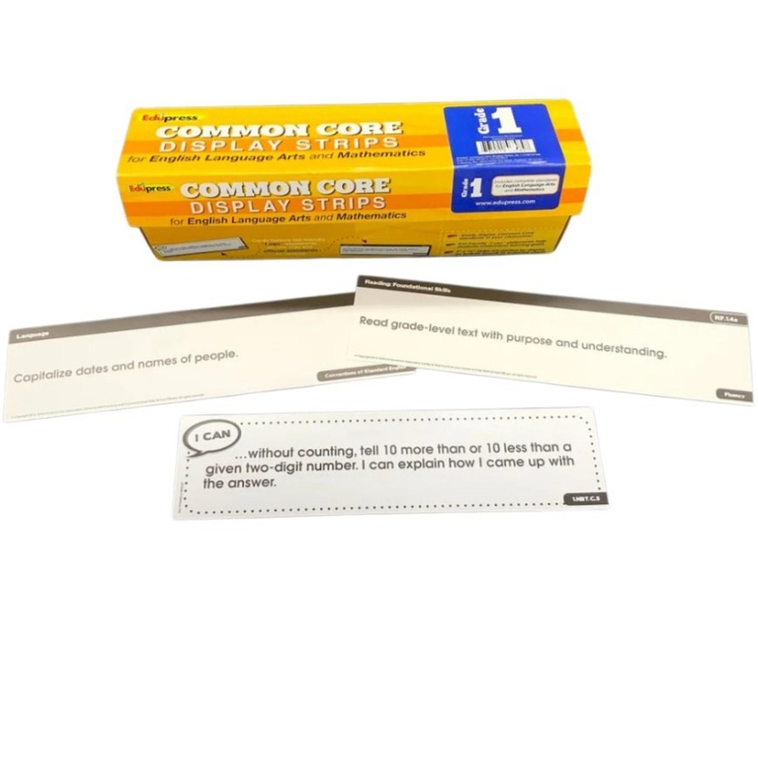 Common Core Display Strips Grade 1 For English Language Arts And Math - Edupress