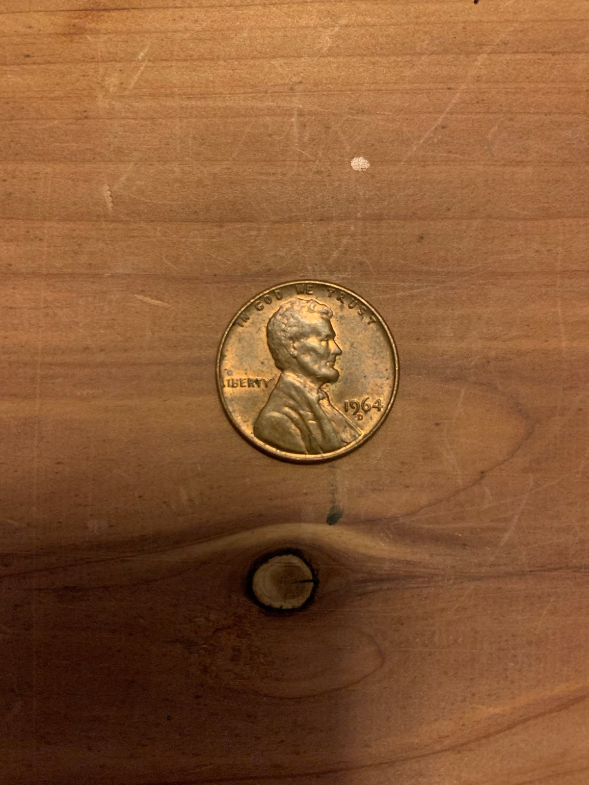 1964 D Error Penny “L” on Rim