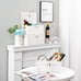 Set of 3 Woven Wicker Storage Basket Box with Lid & Lock,