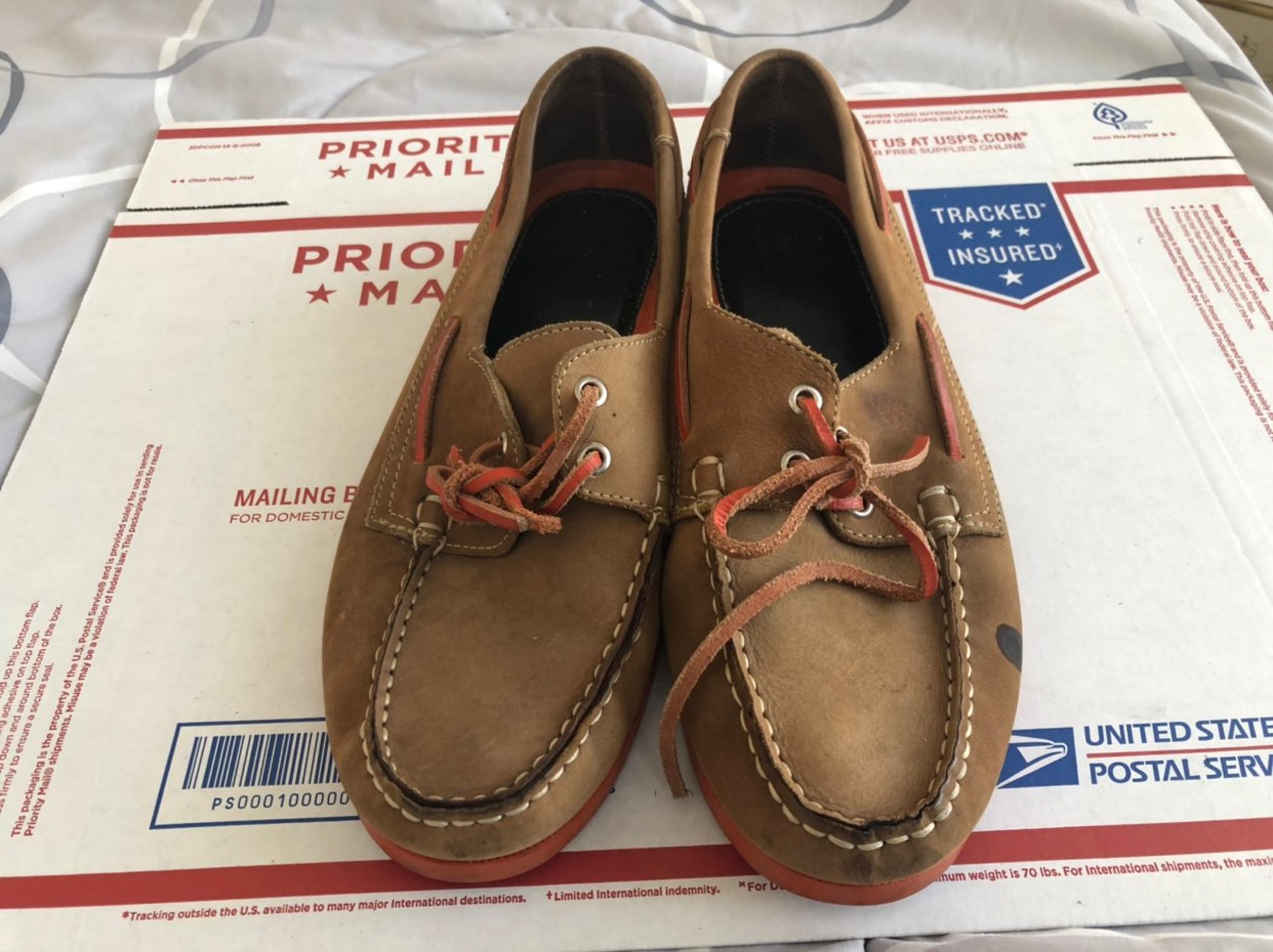 14 & Union Boat Shoes - Orange Sz 9