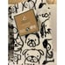 Deborah Connelly DOGS VELOUR 6 pc 2 BATH TOWELS 2 HAND 2 TIP Black White SPA SET
