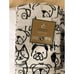 Deborah Connelly DOGS VELOUR 6 pc 2 BATH TOWELS 2 HAND 2 TIP Black White SPA SET
