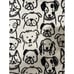 Deborah Connelly DOGS VELOUR 6 pc 2 BATH TOWELS 2 HAND 2 TIP Black White SPA SET