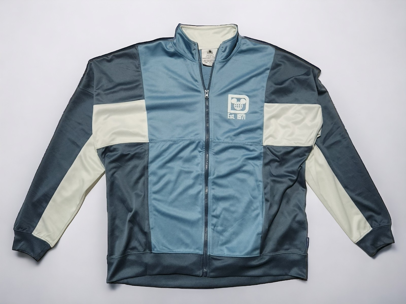 Walt Disney World Spirit Jersey Adult Large Blue Jacket Full Zip Track Coat