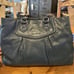 Vintage Coach Ashley Blue Leather Gathered Satchel Tote Purse F19243