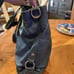 Vintage Coach Ashley Blue Leather Gathered Satchel Tote Purse F19243