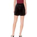 Norma Kamali Women's Black Stretch Velvet Boyfriend Pull On Shorts Pockets 38 XL