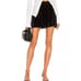 Norma Kamali Women's Black Stretch Velvet Boyfriend Pull On Shorts Pockets 38 XL