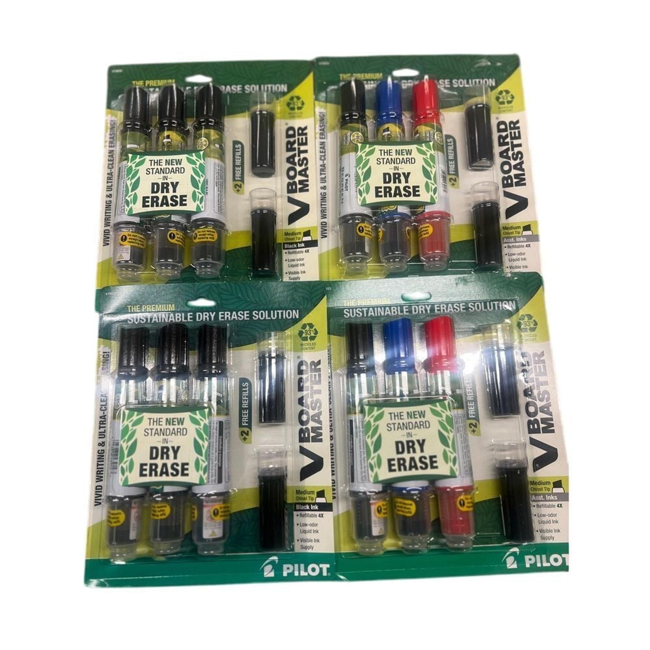 Pilot V Board Master Premium Dry Erase Markers Set of 2 Black, Set of 2 Color