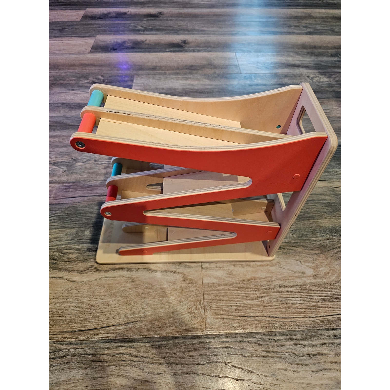 Lovevery Race and Chase Wooden Car Ramp Toy for Toddlers – Montessori Play